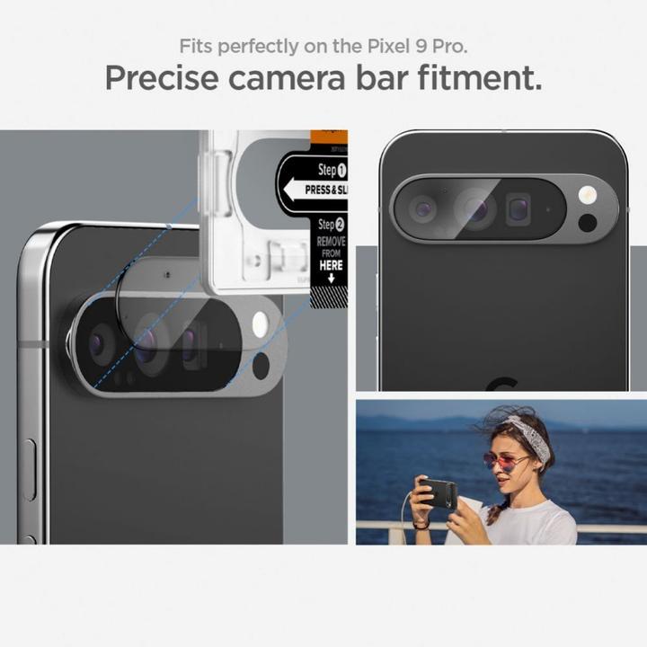 Image du produit Spigen EZ Fit Protecteur de caméra en verre trempé Google Pixel 9 Pro 2-Pack (2 pièce(s), Google Pixel 9 Pro)