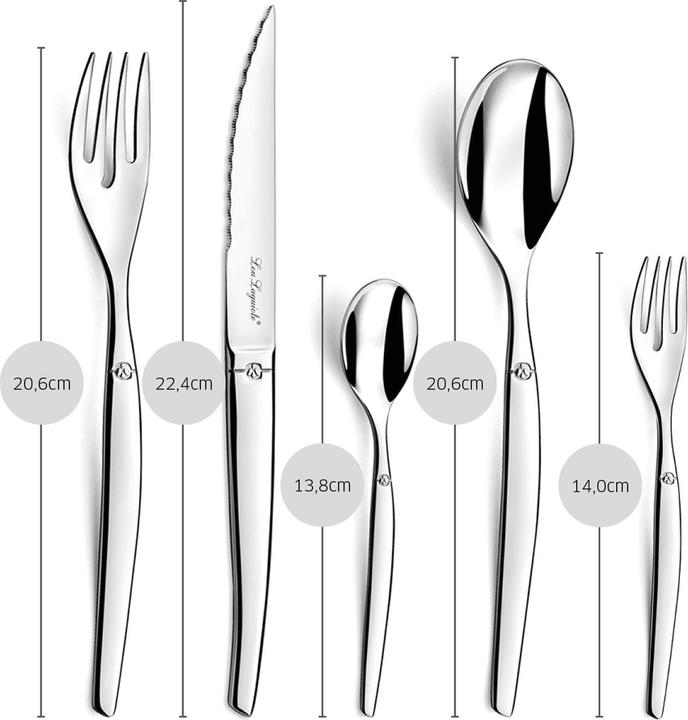 Lou laguiole JET Besteckset (30 Stück, Besteck Set)
