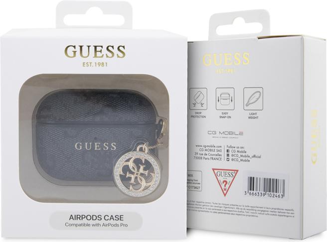Immagine prodotto Guess Custodia per Airpods Pro 4G Script con ciondolo scintillante con strass (Manicotto per cuffie)