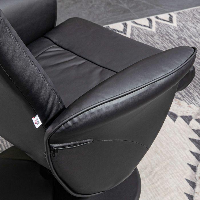 Actual product image Swisshandel24 Relaxing armchair with stool, TV armchair, TV armchair with reclining function, swivel upholstered