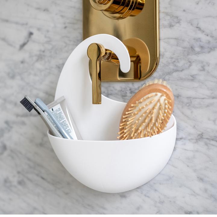 Actual product image Koziol Shower centre holder Surf M, blue, attachment: Hook (7 x 22 x 25 cm)