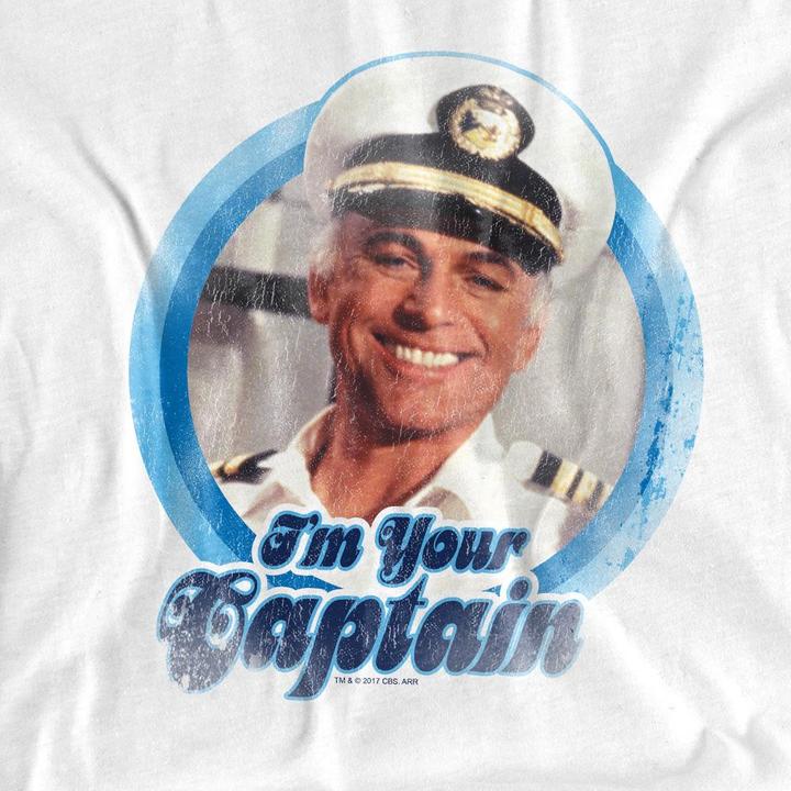 Actual product image The Love Boat Unisex Adult I'm Your Captain T-Shirt (S)