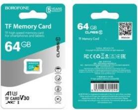Image du produit Borofone CARTE MÉMOIRE MICROSD 64GB SDXC CLASS10 95MB/S (64 Go, microSDXC)