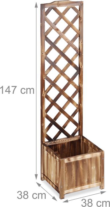 Image du produit Relaxdays Jardinière avec treillis (38 cm, 38 cm)
