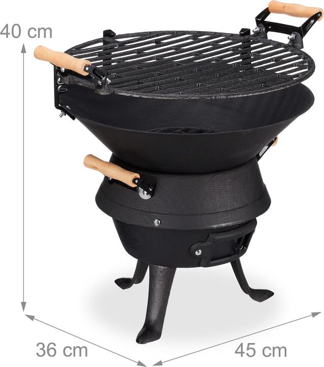 Actual product image Relaxdays Barbecue barrel (45 cm)