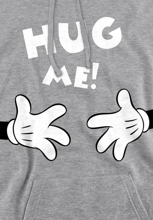 Actual product image Disney Mens Hug Me Mickey Mouse Valentine's Day Hoodie (L)