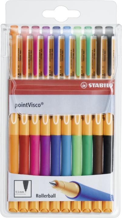 STABILO roller pointVisco (Multicolore, 10 x)
