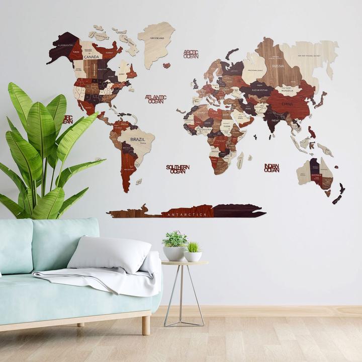 Produktbild Green Split Weltkarte (225 x 135 cm, 150 x 90 cm)