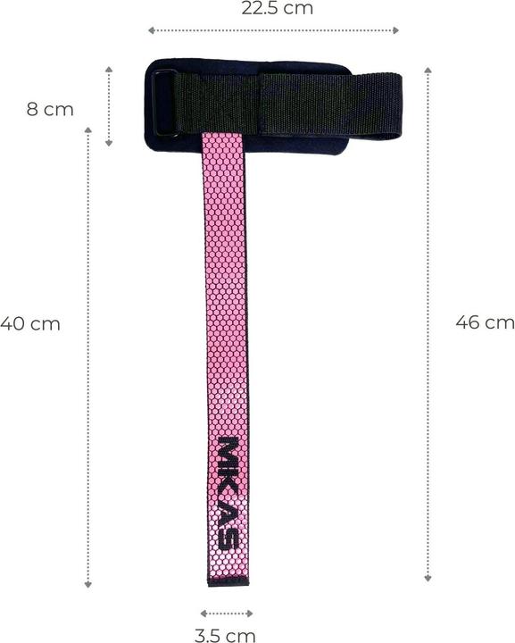 Actual product image Hermex Powerlifting Straps Wrist Support Pulling Aid