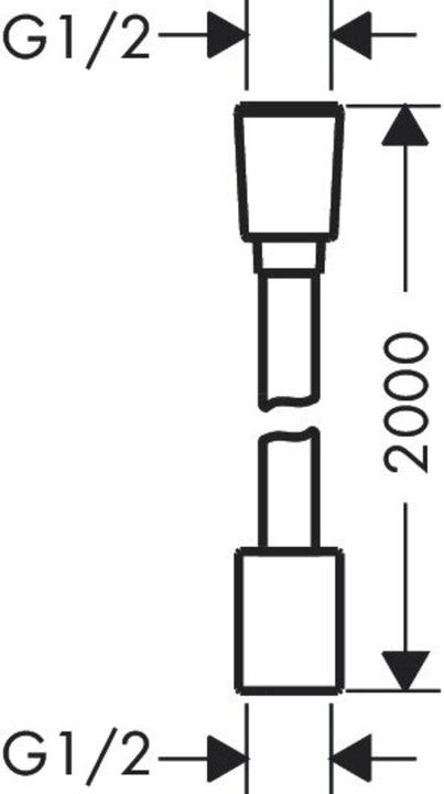 Produktbild hansgrohe Designflex Textilbrauseschlauch, Länge 2000mm, 28230 (200 cm)