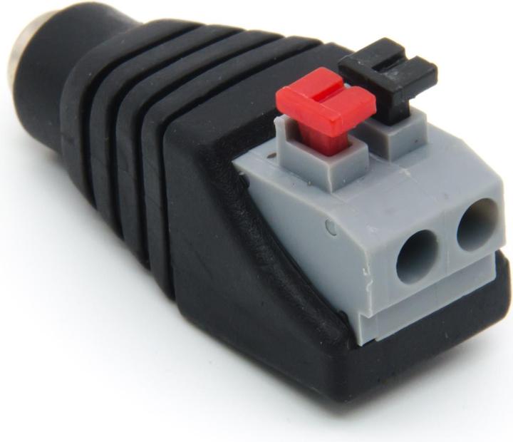 Immagine prodotto Purecrea Presa DC Jack femmina a barilotto 5,5 mm / 2,1 mm con clip a molla