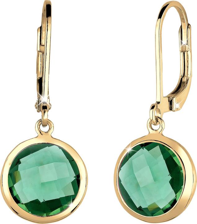 Image du produit Elli PREMIUM Boucles d'oreilles Quartz Basic Élégant 925 argent doré (Argent sterling 925)
