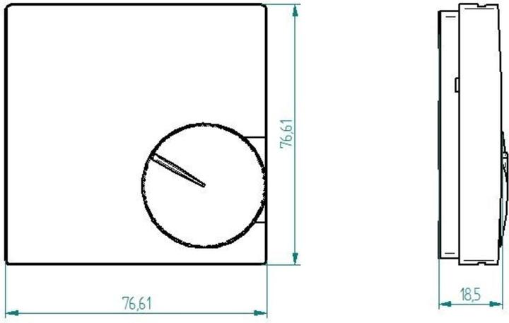 Immagine prodotto Eberle Controls Termostato ambiente RTR S 6121 1, Termostato ambiente Slimline
