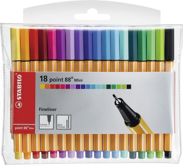 Immagine prodotto STABILO Punto 88 (Multicolore, 18 x)
