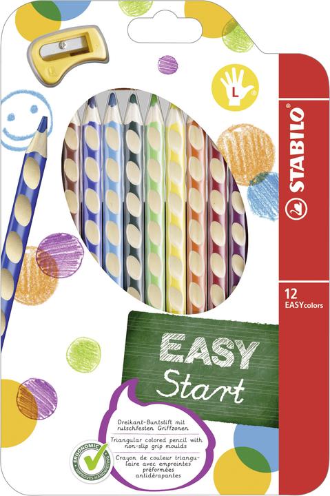 Image du produit STABILO EASYcolors crayon de couleur ergonomique pour gauchers (Multicolore, 12 x)