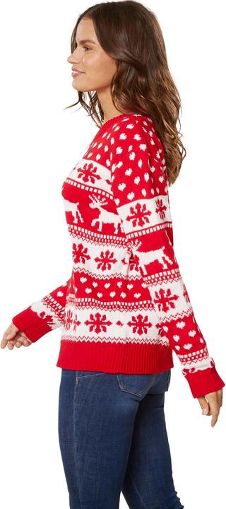 Immagine prodotto tectake Pullover natalizio Fascino invernale rosso-bianco da donna (M)