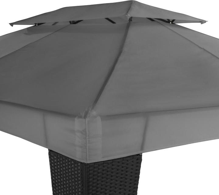 Actual product image tectake Rattan garden gazebo (400 cm, 300 cm)