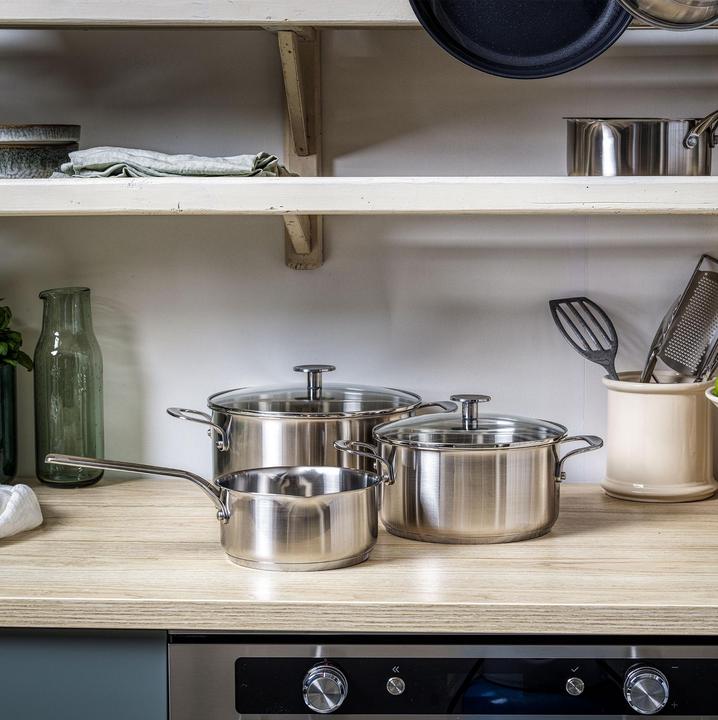 Image du produit KitchenAid Kit de dépannage en acier inoxydable 3 pièces (24 cm, Ensemble de casseroles et de poêles de cuisson, Acier inoxydable)
