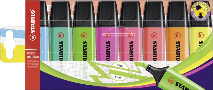 Produktbild STABILO Boss Original (Assortiert, 5 mm, 8 x)