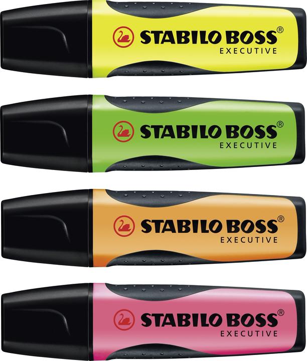 Produktbild STABILO BOSS EXECUTIVE Textmarker (Pink, Gelb, Grün, Orange, 5 mm)