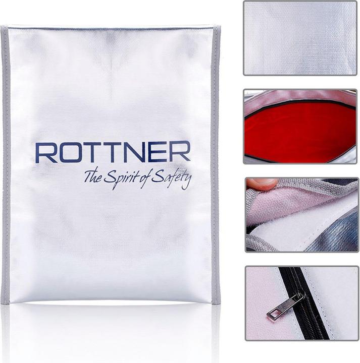 Produktbild Rottner feuerfeste Dokumententasche Fire Proof Bag DIN A4 (1 x)