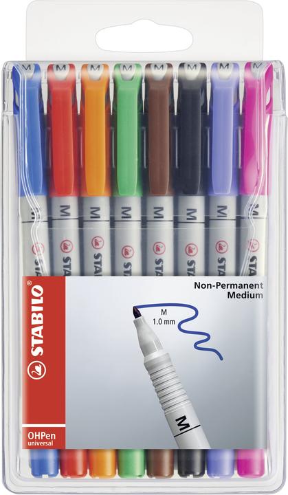 Image du produit STABILO Stylo universel OHPen soluble dans l'eau (Multicolore, 1 mm, 1 x)