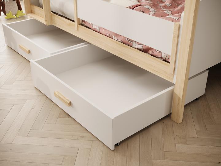 Produktbild ADRK Furniture Kinder-Etagenbett Jori mit Rausfallschutz 180x80 (180 x 80 cm)
