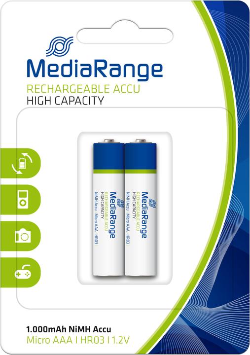 MediaRange NiMH HR03 (2 Stk., AAA, 1000 mAh)