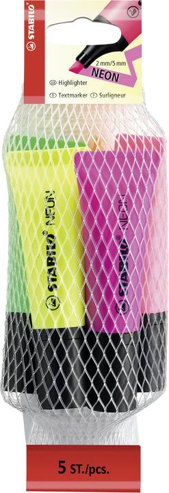 Image du produit STABILO Surligneur NEON (Néon, 5 mm, 5 x)
