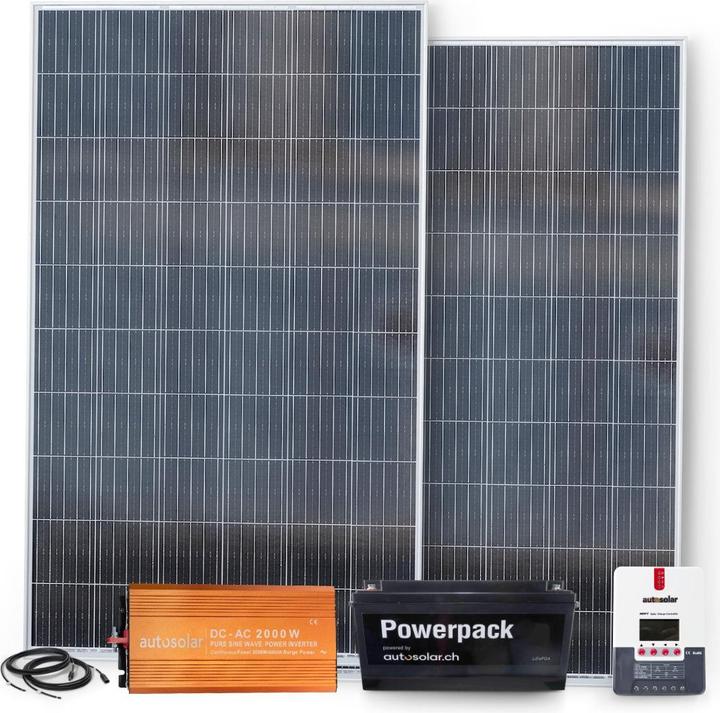 Produktbild Autosolar Solaranlage 670W mit Lithiumbatterie 200Ah und 2000W-Wechselrichter Wohnmobil / Camper (670 W)