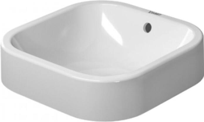 Duravit Countertop basin HAPPY D.2 m ÜL o HLB 400x400mm closed o HL white (400 mm, 400 mm)