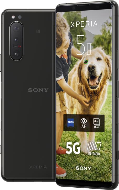 Sony Xperia 5 II (128 GB, Black, 6.10", Hybrid Dual SIM, 12 Mpx, 5G)