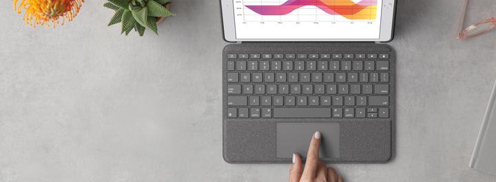 Produktbild Logitech Combo Touch (Eng. Int., iPad 2019 (7. Gen), iPad 2020 (8. Gen), iPad 2021 (9. Gen))