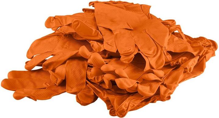 Actual product image Neo Nitrile gloves, orange, 50 pieces, size L (L)