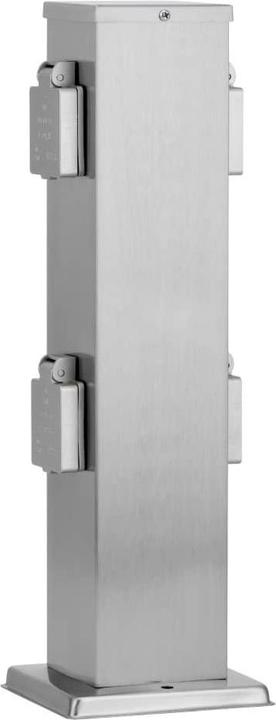 Ledar Aussensteckdose 4-fach Edelstahl IP44 Outdoor-Stromsäule (4 x)
