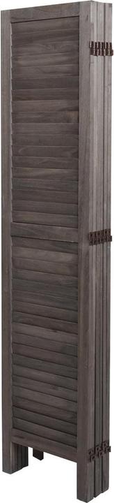 Image du produit Mendler Paravent HWC-G30, Cloison de séparation visuelle, Shabby-Look 170x240cm - gris-brun
