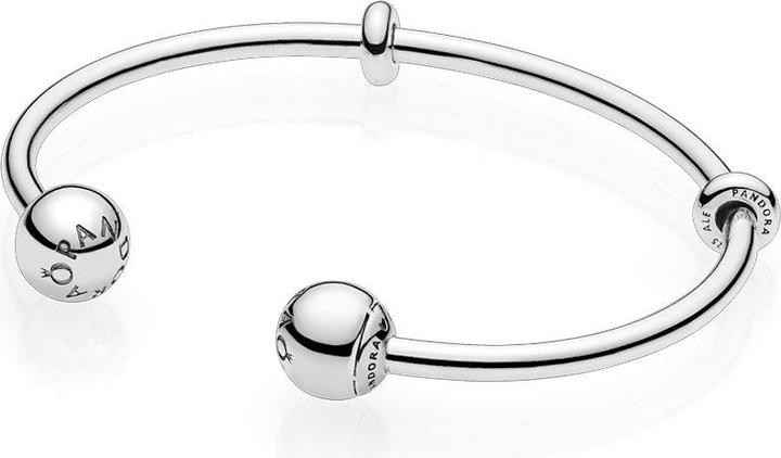 Pandora Logo Bangle with ball clasp