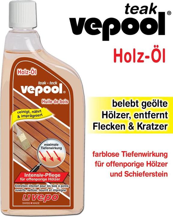 Actual product image Vepool TeakOil intensive care