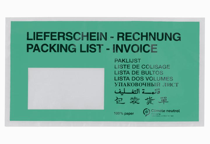 Produktbild Wihedü Pergamintasche Lieferschein / Rechnung