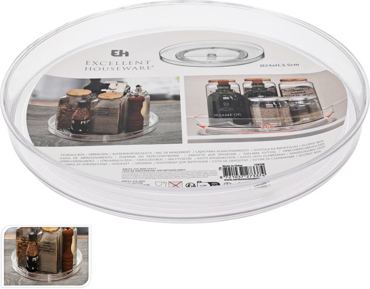 Image du produit Storage Solutions Plateau tournant pour réfrigérateur, plateau tournant organiseur, Ø 24 cm