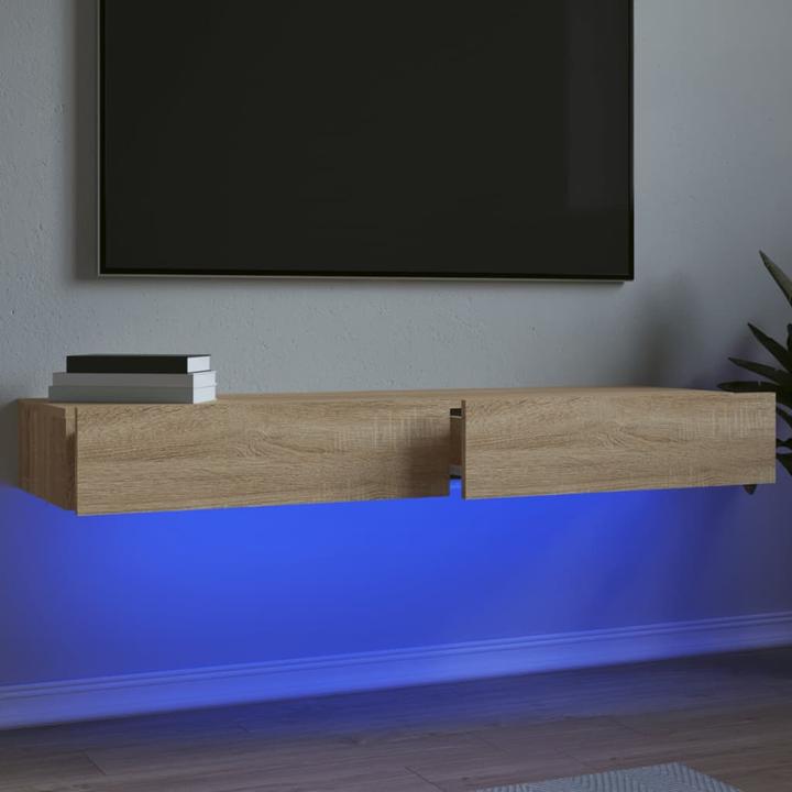 Image du produit VidaXL TV Schrank mit LED-Leuchten Fernsehschrank Lowboard 2 Stk. Sonoma-Eiche