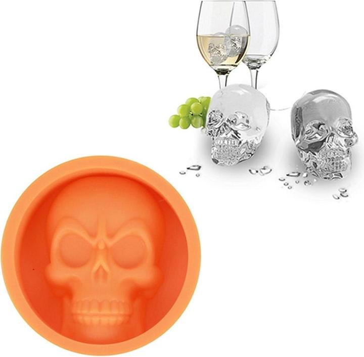Actual product image König Design Silicone ice cube mould skull skull ice cubes ice for whiskey wine bar party