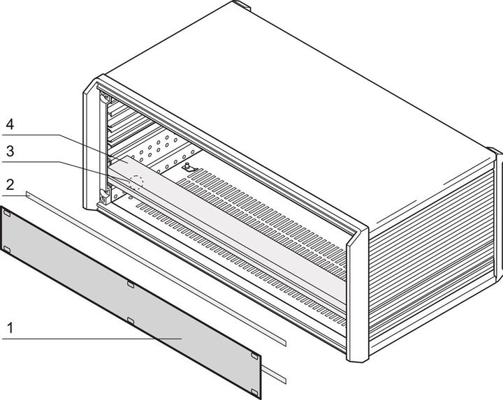 Produktbild Schroff Frontplatten ungeschirmt - TEILFRONTPLATTE 1HE 84TE