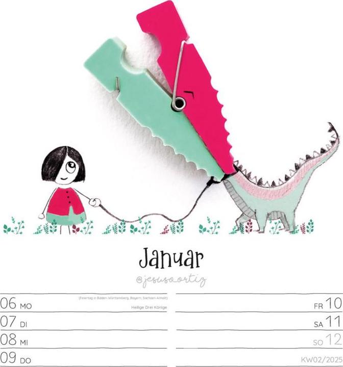 Actual product image Little Dreams - Weekly planner calendar 2025 (German)