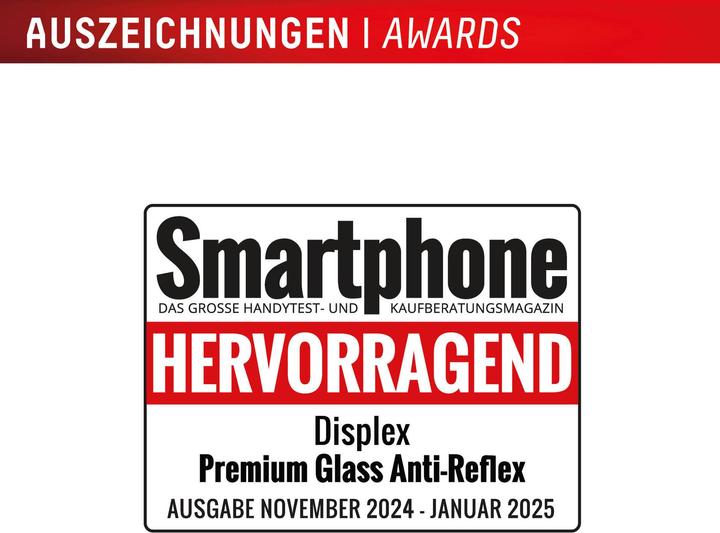 Energie-Label Displex Premium Glass, Full Cover Anti-Reflex Panzerglas (1 Stück, Apple iPhone 16 Pro)