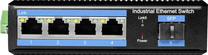 Produktbild LogiLink Industrie Gigabit Ethernet Switch, 4-Port 1000 Mbit/s + 1 Port SFP (5 Ports)