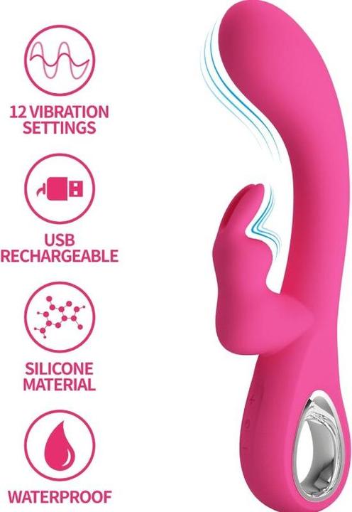 Image du produit Pretty Love Novak Rabbit Vibrateur 12 Vibrations Rose
