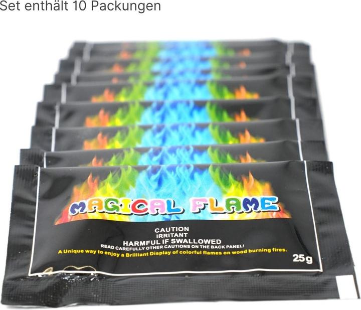 Produktbild Hermex Magic-Fire-Pulver Pulver zur Flammenfärbung Feuerfarben-Pulver Set