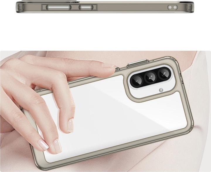 Actual product image Hurtel Outer Space Case for Samsung Galaxy A26 Cover with flexible frame - Semi-transparent, black (Samsung Galaxy A26)