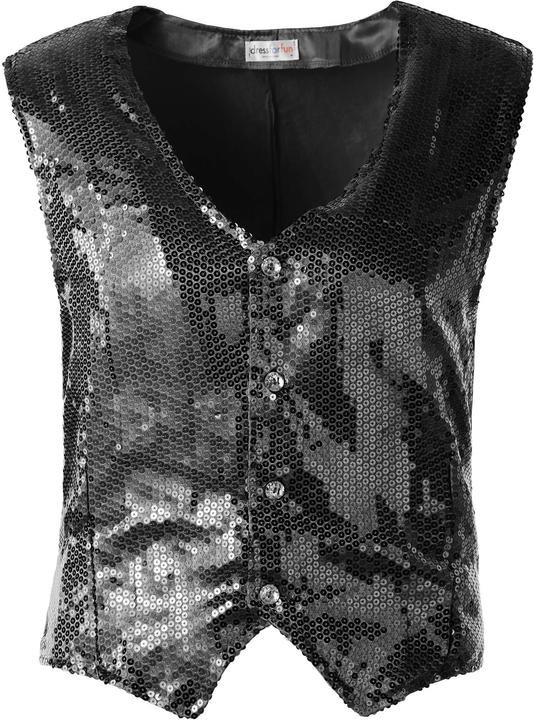 Actual product image tectake Men’s Sequin Waistcoat (XXL)